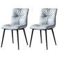 Industrial Indoor Side Chair Solid Back Metal Upholstered Dining Room Chair Light Gray 2 Piece Set Clearhalo ' kitchen&dining_furn' 'Dining Chairs' 'Dining Tables & Seating' 'dining_chair' 'furn' 'furn_dining_chair' 'Furniture' 'furniture_dining_chair' 'Kitchen & Dining Furniture' 'kitchen' 4105321
