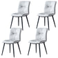 Industrial Indoor Side Chair Solid Back Metal Upholstered Dining Room Chair Grey 4 Piece Set Clearhalo ' kitchen&dining_furn' 'Dining Chairs' 'Dining Tables & Seating' 'dining_chair' 'furn' 'furn_dining_chair' 'Furniture' 'furniture_dining_chair' 'Kitchen & Dining Furniture' 'kitchen' 4105329