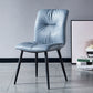 Industrial Indoor Side Chair Solid Back Metal Upholstered Dining Room Chair Gray Blue 1 Piece Clearhalo ' kitchen&dining_furn' 'Dining Chairs' 'Dining Tables & Seating' 'dining_chair' 'furn' 'furn_dining_chair' 'Furniture' 'furniture_dining_chair' 'Kitchen & Dining Furniture' 'kitchen' 4105344