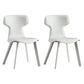 Contemporary Metal Dining Room Chairs Leather Dining Chairs (Set of 2) White Clearhalo ' kitchen&dining_furn' 'Dining Chairs' 'Dining Tables & Seating' 'dining_chair' 'furn' 'furn_dining_chair' 'Furniture' 'furniture_dining_chair' 'Kitchen & Dining Furniture' 'kitchen' 4105349