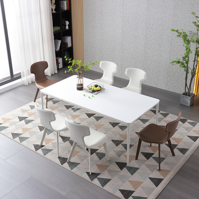 Contemporary Metal Dining Room Chairs Leather Dining Chairs (Set of 2) Clearhalo ' kitchen&dining_furn' 'Dining Chairs' 'Dining Tables & Seating' 'dining_chair' 'furn' 'furn_dining_chair' 'Furniture' 'furniture_dining_chair' 'Kitchen & Dining Furniture' 'kitchen' 4105350