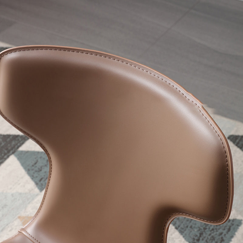 Contemporary Metal Dining Room Chairs Leather Dining Chairs (Set of 2) Clearhalo ' kitchen&dining_furn' 'Dining Chairs' 'Dining Tables & Seating' 'dining_chair' 'furn' 'furn_dining_chair' 'Furniture' 'furniture_dining_chair' 'Kitchen & Dining Furniture' 'kitchen' 4105359