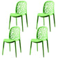 Contemporary Style Plastic Dining Chair Armless Dining Side Chair for Kitchen (Set of 4) Green Clearhalo ' kitchen&dining_furn' 'Dining Chairs' 'Dining Tables & Seating' 'dining_chair' 'furn' 'furn_dining_chair' 'Furniture' 'furniture_dining_chair' 'Kitchen & Dining Furniture' 'kitchen' 4105368