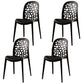 Contemporary Style Plastic Dining Chair Armless Dining Side Chair for Kitchen (Set of 4) Black Clearhalo ' kitchen&dining_furn' 'Dining Chairs' 'Dining Tables & Seating' 'dining_chair' 'furn' 'furn_dining_chair' 'Furniture' 'furniture_dining_chair' 'Kitchen & Dining Furniture' 'kitchen' 4105371