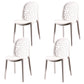 Contemporary Style Plastic Dining Chair Armless Dining Side Chair for Kitchen (Set of 4) White Clearhalo ' kitchen&dining_furn' 'Dining Chairs' 'Dining Tables & Seating' 'dining_chair' 'furn' 'furn_dining_chair' 'Furniture' 'furniture_dining_chair' 'Kitchen & Dining Furniture' 'kitchen' 4105373