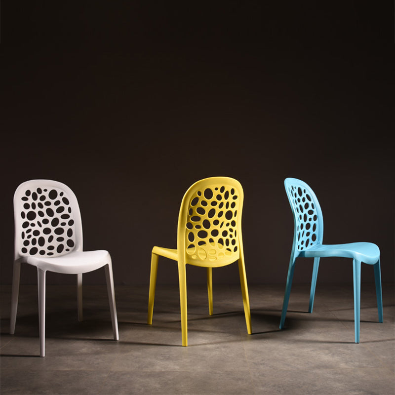 Contemporary Style Plastic Dining Chair Armless Dining Side Chair for Kitchen (Set of 4) Clearhalo ' kitchen&dining_furn' 'Dining Chairs' 'Dining Tables & Seating' 'dining_chair' 'furn' 'furn_dining_chair' 'Furniture' 'furniture_dining_chair' 'Kitchen & Dining Furniture' 'kitchen' 4105379