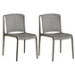 Nordic Style Plastic Dining Chair Armless Dining Side Chair for Kitchen Grey 2 Piece Set Clearhalo ' kitchen&dining_furn' 'Dining Chairs' 'Dining Tables & Seating' 'dining_chair' 'furn' 'furn_dining_chair' 'Furniture' 'furniture_dining_chair' 'Kitchen & Dining Furniture' 'kitchen' 4105392