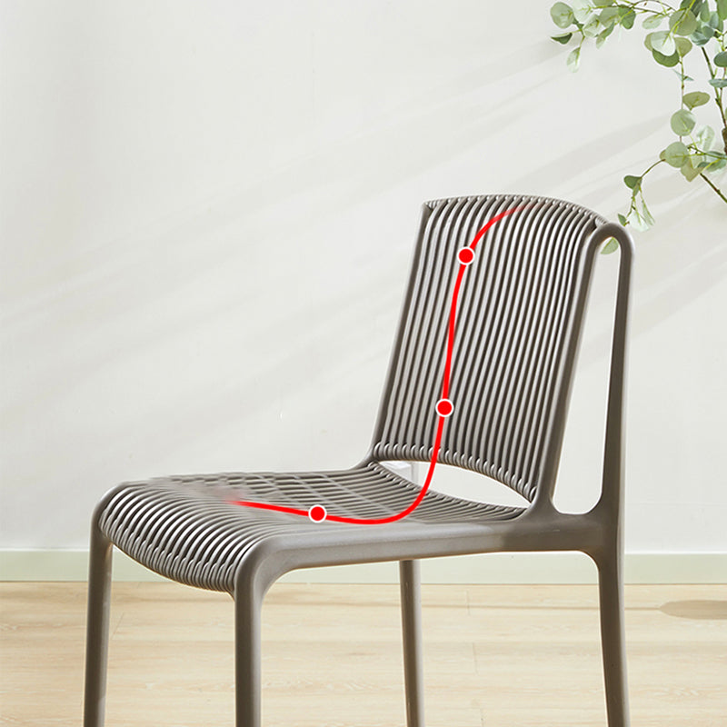 Nordic Style Plastic Dining Chair Armless Dining Side Chair for Kitchen Clearhalo ' kitchen&dining_furn' 'Dining Chairs' 'Dining Tables & Seating' 'dining_chair' 'furn' 'furn_dining_chair' 'Furniture' 'furniture_dining_chair' 'Kitchen & Dining Furniture' 'kitchen' 4105395