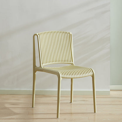 Nordic Style Plastic Dining Chair Armless Dining Side Chair for Kitchen Yellow 1 Piece Clearhalo ' kitchen&dining_furn' 'Dining Chairs' 'Dining Tables & Seating' 'dining_chair' 'furn' 'furn_dining_chair' 'Furniture' 'furniture_dining_chair' 'Kitchen & Dining Furniture' 'kitchen' 4105396