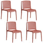 Nordic Style Plastic Dining Chair Armless Dining Side Chair for Kitchen Red 4 Piece Set Clearhalo ' kitchen&dining_furn' 'Dining Chairs' 'Dining Tables & Seating' 'dining_chair' 'furn' 'furn_dining_chair' 'Furniture' 'furniture_dining_chair' 'Kitchen & Dining Furniture' 'kitchen' 4105400