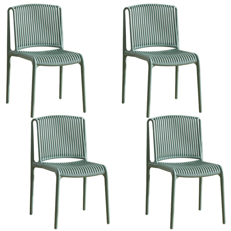 Nordic Style Plastic Dining Chair Armless Dining Side Chair for Kitchen Gray-Green 4 Piece Set Clearhalo ' kitchen&dining_furn' 'Dining Chairs' 'Dining Tables & Seating' 'dining_chair' 'furn' 'furn_dining_chair' 'Furniture' 'furniture_dining_chair' 'Kitchen & Dining Furniture' 'kitchen' 4105405