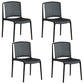 Nordic Style Plastic Dining Chair Armless Dining Side Chair for Kitchen Black 4 Piece Set Clearhalo ' kitchen&dining_furn' 'Dining Chairs' 'Dining Tables & Seating' 'dining_chair' 'furn' 'furn_dining_chair' 'Furniture' 'furniture_dining_chair' 'Kitchen & Dining Furniture' 'kitchen' 4105408