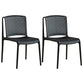 Nordic Style Plastic Dining Chair Armless Dining Side Chair for Kitchen Black 2 Piece Set Clearhalo ' kitchen&dining_furn' 'Dining Chairs' 'Dining Tables & Seating' 'dining_chair' 'furn' 'furn_dining_chair' 'Furniture' 'furniture_dining_chair' 'Kitchen & Dining Furniture' 'kitchen' 4105410