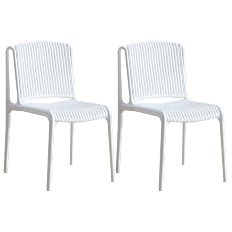 Nordic Style Plastic Dining Chair Armless Dining Side Chair for Kitchen White 2 Piece Set Clearhalo ' kitchen&dining_furn' 'Dining Chairs' 'Dining Tables & Seating' 'dining_chair' 'furn' 'furn_dining_chair' 'Furniture' 'furniture_dining_chair' 'Kitchen & Dining Furniture' 'kitchen' 4105413