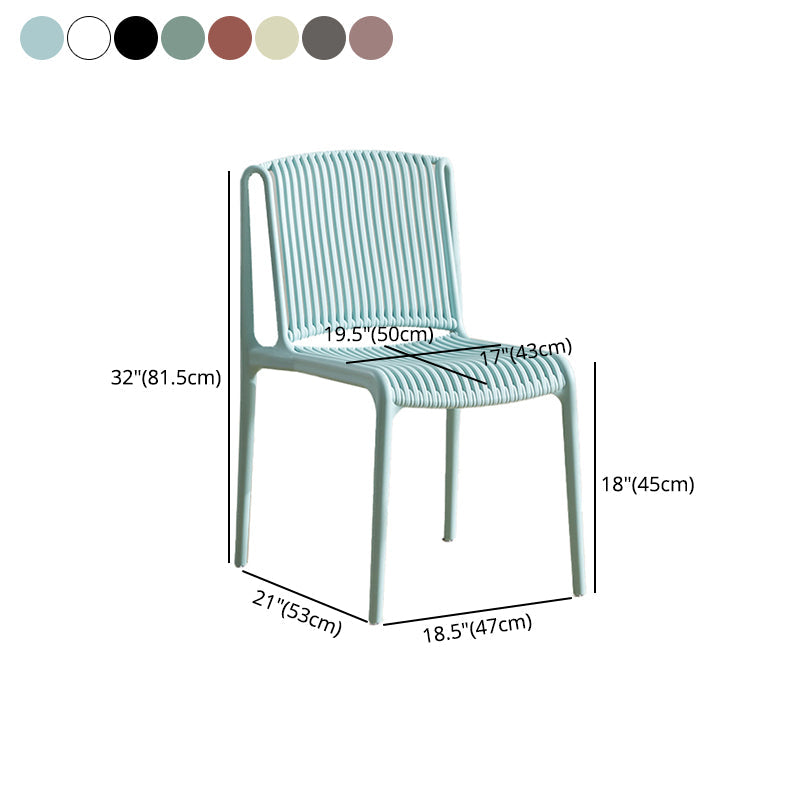 Nordic Style Plastic Dining Chair Armless Dining Side Chair for Kitchen Clearhalo ' kitchen&dining_furn' 'Dining Chairs' 'Dining Tables & Seating' 'dining_chair' 'furn' 'furn_dining_chair' 'Furniture' 'furniture_dining_chair' 'Kitchen & Dining Furniture' 'kitchen' 4105417