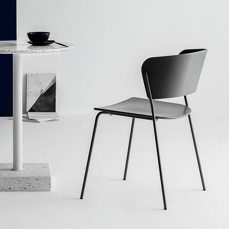 Indoor Dining Side Chairs Stackable Dining Armless Chairs with Metal Legs Clearhalo ' kitchen&dining_furn' 'Dining Chairs' 'Dining Tables & Seating' 'dining_chair' 'furn' 'furn_dining_chair' 'Furniture' 'furniture_dining_chair' 'Kitchen & Dining Furniture' 'kitchen' 4105983