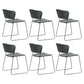Indoor Dining Side Chairs Stackable Dining Armless Chairs with Metal Legs Green 6 Piece Set Clearhalo ' kitchen&dining_furn' 'Dining Chairs' 'Dining Tables & Seating' 'dining_chair' 'furn' 'furn_dining_chair' 'Furniture' 'furniture_dining_chair' 'Kitchen & Dining Furniture' 'kitchen' 4105998