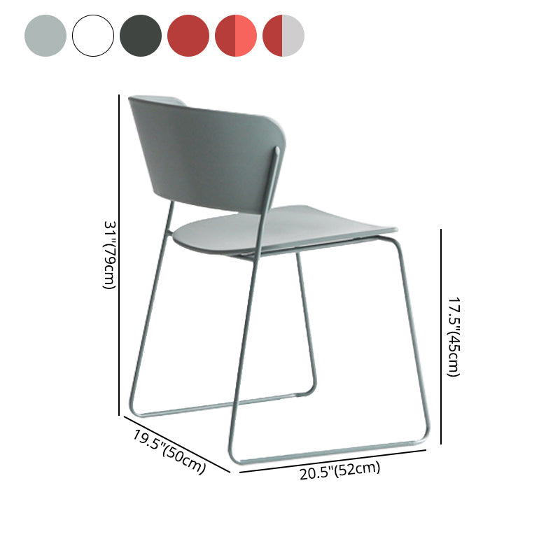 Indoor Dining Side Chairs Stackable Dining Armless Chairs with Metal Legs Clearhalo ' kitchen&dining_furn' 'Dining Chairs' 'Dining Tables & Seating' 'dining_chair' 'furn' 'furn_dining_chair' 'Furniture' 'furniture_dining_chair' 'Kitchen & Dining Furniture' 'kitchen' 4106006