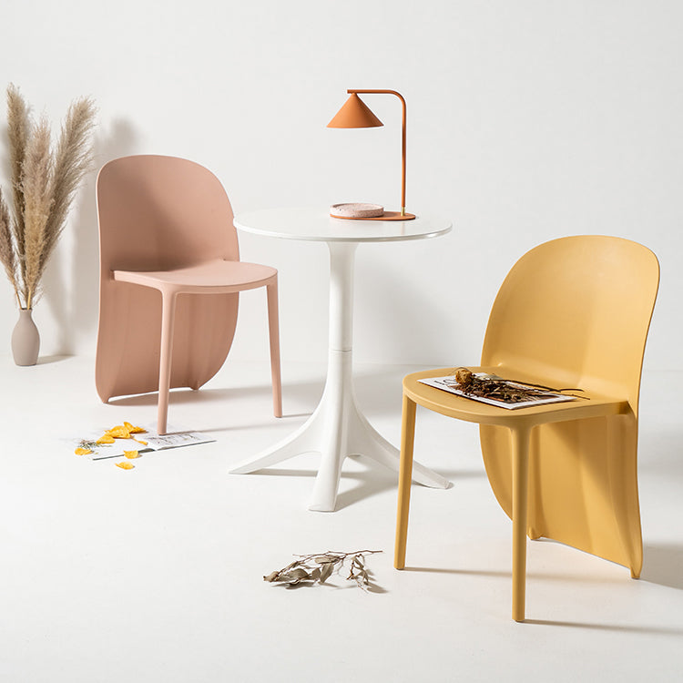 Nordic Style Plastic Dining Chair Dining Armless Side Chairs for Kitchen (Set of 2) Clearhalo ' kitchen&dining_furn' 'Dining Chairs' 'Dining Tables & Seating' 'dining_chair' 'furn' 'furn_dining_chair' 'Furniture' 'furniture_dining_chair' 'Kitchen & Dining Furniture' 'kitchen' 4106007