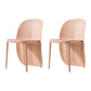 Nordic Style Plastic Dining Chair Dining Armless Side Chairs for Kitchen (Set of 2) Pink Clearhalo ' kitchen&dining_furn' 'Dining Chairs' 'Dining Tables & Seating' 'dining_chair' 'furn' 'furn_dining_chair' 'Furniture' 'furniture_dining_chair' 'Kitchen & Dining Furniture' 'kitchen' 4106008