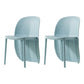 Nordic Style Plastic Dining Chair Dining Armless Side Chairs for Kitchen (Set of 2) Blue Clearhalo ' kitchen&dining_furn' 'Dining Chairs' 'Dining Tables & Seating' 'dining_chair' 'furn' 'furn_dining_chair' 'Furniture' 'furniture_dining_chair' 'Kitchen & Dining Furniture' 'kitchen' 4106009