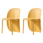 Nordic Style Plastic Dining Chair Dining Armless Side Chairs for Kitchen (Set of 2) Light Yellow Clearhalo ' kitchen&dining_furn' 'Dining Chairs' 'Dining Tables & Seating' 'dining_chair' 'furn' 'furn_dining_chair' 'Furniture' 'furniture_dining_chair' 'Kitchen & Dining Furniture' 'kitchen' 4106013