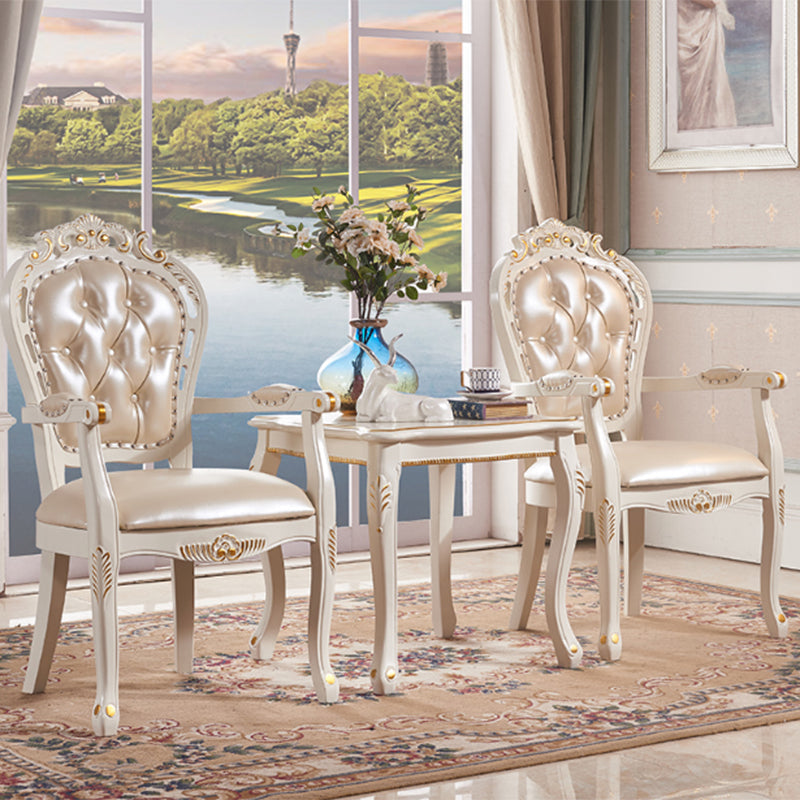 Victorian Dining Armchairs Upholstered Arm Chairs with Wood Legs (Set of 2) Clearhalo ' kitchen&dining_furn' 'Dining Chairs' 'Dining Tables & Seating' 'dining_chair' 'furn' 'furn_dining_chair' 'Furniture' 'furniture_dining_chair' 'Kitchen & Dining Furniture' 'kitchen' 4109573