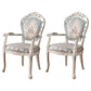 Victorian Dining Armchairs Upholstered Arm Chairs with Wood Legs (Set of 2) Light Blue-White Clearhalo ' kitchen&dining_furn' 'Dining Chairs' 'Dining Tables & Seating' 'dining_chair' 'furn' 'furn_dining_chair' 'Furniture' 'furniture_dining_chair' 'Kitchen & Dining Furniture' 'kitchen' 4109577