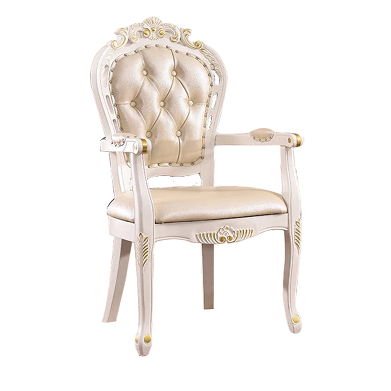 Victorian Dining Armchairs Upholstered Arm Chairs with Wood Legs (Set of 2) Clearhalo ' kitchen&dining_furn' 'Dining Chairs' 'Dining Tables & Seating' 'dining_chair' 'furn' 'furn_dining_chair' 'Furniture' 'furniture_dining_chair' 'Kitchen & Dining Furniture' 'kitchen' 4109582