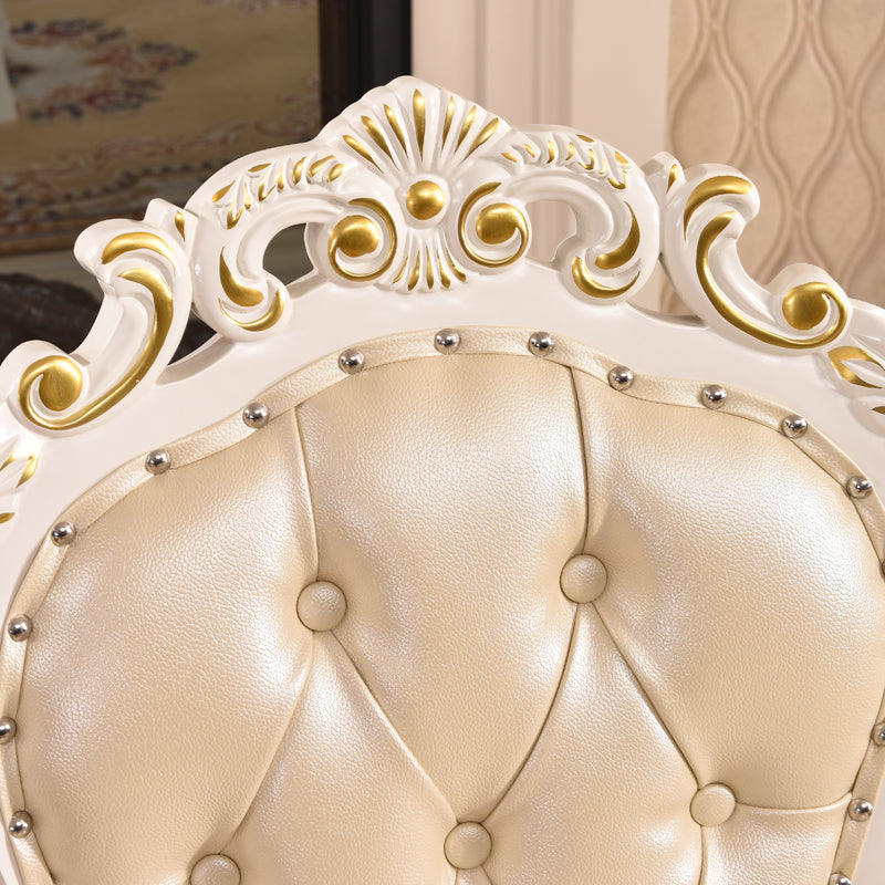 Victorian Dining Armchairs Upholstered Arm Chairs with Wood Legs (Set of 2) Clearhalo ' kitchen&dining_furn' 'Dining Chairs' 'Dining Tables & Seating' 'dining_chair' 'furn' 'furn_dining_chair' 'Furniture' 'furniture_dining_chair' 'Kitchen & Dining Furniture' 'kitchen' 4109583