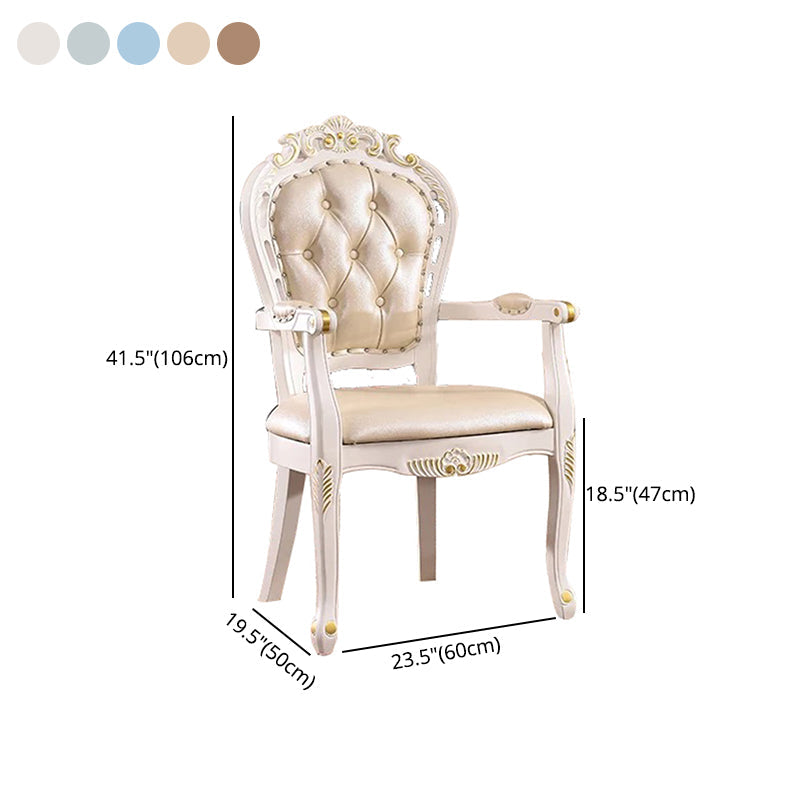 Victorian Dining Armchairs Upholstered Arm Chairs with Wood Legs (Set of 2) Clearhalo ' kitchen&dining_furn' 'Dining Chairs' 'Dining Tables & Seating' 'dining_chair' 'furn' 'furn_dining_chair' 'Furniture' 'furniture_dining_chair' 'Kitchen & Dining Furniture' 'kitchen' 4109585