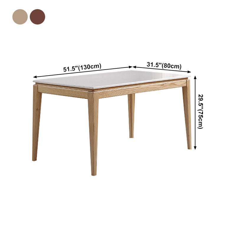 Mid-Century Rectangle Dining Table Marble Table with 4 Legs Base for Home Clearhalo ' dining_table' 'Dining Tables & Seating' 'Dining Tables' 'furn' 'furn_dining_table' 'Furniture' 'furniture_dining_table' 'Kitchen & Dining Furniture' 'kitchen&dining_furn' 'kitchen' 'kitchen_dining_table' 4110426