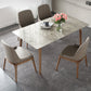 Mid-Century Sintered Stone Dining Table Gray Rectangle Dining Table for Kitchen Clearhalo ' dining_table' 'Dining Tables & Seating' 'Dining Tables' 'furn' 'furn_dining_table' 'Furniture' 'furniture_dining_table' 'Kitchen & Dining Furniture' 'kitchen&dining_furn' 'kitchen' 'kitchen_dining_table' 4110429