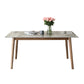 Mid-Century Sintered Stone Dining Table Gray Rectangle Dining Table for Kitchen Light Gray Without Chairs Clearhalo ' dining_table' 'Dining Tables & Seating' 'Dining Tables' 'furn' 'furn_dining_table' 'Furniture' 'furniture_dining_table' 'Kitchen & Dining Furniture' 'kitchen&dining_furn' 'kitchen' 'kitchen_dining_table' 4110433