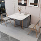 Foldable Sintered Stone Top Table Rectangle Extendable Table Clearhalo ' dining_table' 'Dining Tables & Seating' 'Dining Tables' 'furn' 'furn_dining_table' 'Furniture' 'furniture_dining_table' 'Kitchen & Dining Furniture' 'kitchen&dining_furn' 'kitchen' 'kitchen_dining_table' 4110446