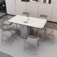 Foldable Sintered Stone Top Table Rectangle Extendable Table Clearhalo ' dining_table' 'Dining Tables & Seating' 'Dining Tables' 'furn' 'furn_dining_table' 'Furniture' 'furniture_dining_table' 'Kitchen & Dining Furniture' 'kitchen&dining_furn' 'kitchen' 'kitchen_dining_table' 4110452