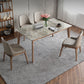 Sintered Stone Top Rectangle Table in Grey Kitchen Table with Wooden Base and 4 Legs Clearhalo ' dining_table' 'Dining Tables & Seating' 'Dining Tables' 'furn' 'furn_dining_table' 'Furniture' 'furniture_dining_table' 'Kitchen & Dining Furniture' 'kitchen&dining_furn' 'kitchen' 'kitchen_dining_table' 4110458