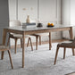 Sintered Stone Top Rectangle Table in Grey Kitchen Table with Wooden Base and 4 Legs Clearhalo ' dining_table' 'Dining Tables & Seating' 'Dining Tables' 'furn' 'furn_dining_table' 'Furniture' 'furniture_dining_table' 'Kitchen & Dining Furniture' 'kitchen&dining_furn' 'kitchen' 'kitchen_dining_table' 4110460