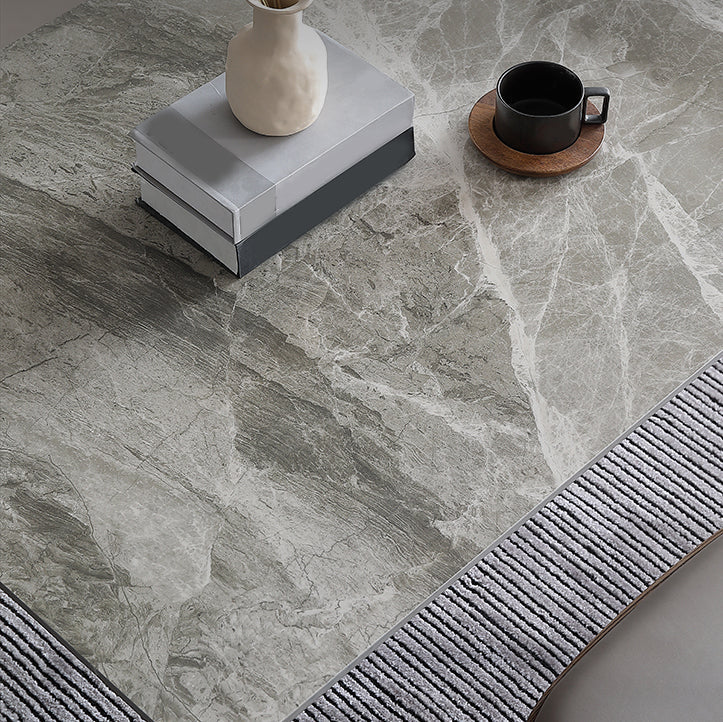 Sintered Stone Top Rectangle Table in Grey Kitchen Table with Wooden Base and 4 Legs Clearhalo ' dining_table' 'Dining Tables & Seating' 'Dining Tables' 'furn' 'furn_dining_table' 'Furniture' 'furniture_dining_table' 'Kitchen & Dining Furniture' 'kitchen&dining_furn' 'kitchen' 'kitchen_dining_table' 4110466