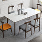 Sintered Stone Top Rectangle Table in White Kitchen Table with Wooden 4 Legs Clearhalo ' dining_table' 'Dining Tables & Seating' 'Dining Tables' 'furn' 'furn_dining_table' 'Furniture' 'furniture_dining_table' 'Kitchen & Dining Furniture' 'kitchen&dining_furn' 'kitchen' 'kitchen_dining_table' 4110472