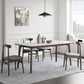 Sintered Stone Top Rectangle Table in White Kitchen Table with Wooden 4 Legs Clearhalo ' dining_table' 'Dining Tables & Seating' 'Dining Tables' 'furn' 'furn_dining_table' 'Furniture' 'furniture_dining_table' 'Kitchen & Dining Furniture' 'kitchen&dining_furn' 'kitchen' 'kitchen_dining_table' 4110474