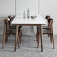 Sintered Stone Top Rectangle Table in White Kitchen Table with Wooden 4 Legs Clearhalo ' dining_table' 'Dining Tables & Seating' 'Dining Tables' 'furn' 'furn_dining_table' 'Furniture' 'furniture_dining_table' 'Kitchen & Dining Furniture' 'kitchen&dining_furn' 'kitchen' 'kitchen_dining_table' 4110480
