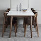 Sintered Stone Top Rectangle Table in White Kitchen Table with Wooden 4 Legs Clearhalo ' dining_table' 'Dining Tables & Seating' 'Dining Tables' 'furn' 'furn_dining_table' 'Furniture' 'furniture_dining_table' 'Kitchen & Dining Furniture' 'kitchen&dining_furn' 'kitchen' 'kitchen_dining_table' 4110481
