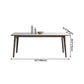 Sintered Stone Top Rectangle Table in White Kitchen Table with Wooden 4 Legs Clearhalo ' dining_table' 'Dining Tables & Seating' 'Dining Tables' 'furn' 'furn_dining_table' 'Furniture' 'furniture_dining_table' 'Kitchen & Dining Furniture' 'kitchen&dining_furn' 'kitchen' 'kitchen_dining_table' 4110484