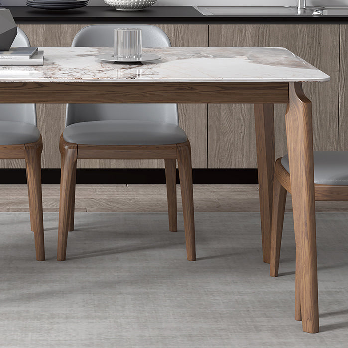 Sintered Stone Top Rectangle Table Medieval Modern Kitchen Table with 4 Legs Clearhalo ' dining_table' 'Dining Tables & Seating' 'Dining Tables' 'furn' 'furn_dining_table' 'Furniture' 'furniture_dining_table' 'Kitchen & Dining Furniture' 'kitchen&dining_furn' 'kitchen' 'kitchen_dining_table' 4110492