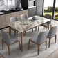 Sintered Stone Top Rectangle Table Medieval Modern Kitchen Table with 4 Legs Clearhalo ' dining_table' 'Dining Tables & Seating' 'Dining Tables' 'furn' 'furn_dining_table' 'Furniture' 'furniture_dining_table' 'Kitchen & Dining Furniture' 'kitchen&dining_furn' 'kitchen' 'kitchen_dining_table' 4110494