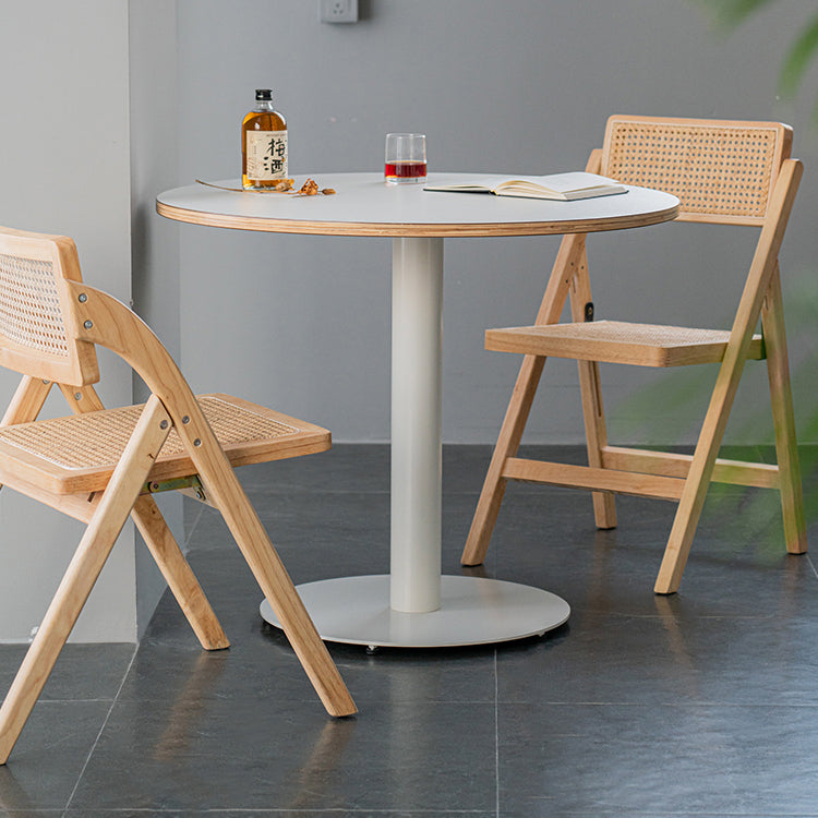 Contemporary Solid Wood Dining Table Single Pedestal Round Table for Home Clearhalo ' dining_table' 'Dining Tables & Seating' 'Dining Tables' 'furn' 'furn_dining_table' 'Furniture' 'furniture_dining_table' 'Kitchen & Dining Furniture' 'kitchen&dining_furn' 'kitchen' 'kitchen_dining_table' 4110510