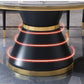 Luxury Home Round Dining Table Marble Table with Black Pedestal Base Clearhalo ' dining_table' 'Dining Tables & Seating' 'Dining Tables' 'furn' 'furn_dining_table' 'Furniture' 'furniture_dining_table' 'Kitchen & Dining Furniture' 'kitchen&dining_furn' 'kitchen' 'kitchen_dining_table' 4110520