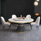 Luxury Home Round Dining Table Marble Table with Black Pedestal Base Clearhalo ' dining_table' 'Dining Tables & Seating' 'Dining Tables' 'furn' 'furn_dining_table' 'Furniture' 'furniture_dining_table' 'Kitchen & Dining Furniture' 'kitchen&dining_furn' 'kitchen' 'kitchen_dining_table' 4110523
