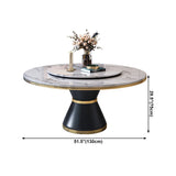 Luxury Home Round Dining Table Marble Table with Black Pedestal Base Clearhalo ' dining_table' 'Dining Tables & Seating' 'Dining Tables' 'furn' 'furn_dining_table' 'Furniture' 'furniture_dining_table' 'Kitchen & Dining Furniture' 'kitchen&dining_furn' 'kitchen' 'kitchen_dining_table' 4110525